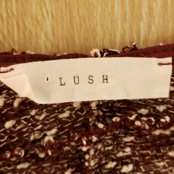 Lush Heathered Textured High Low Sweater Medium - Picture 5 of 7